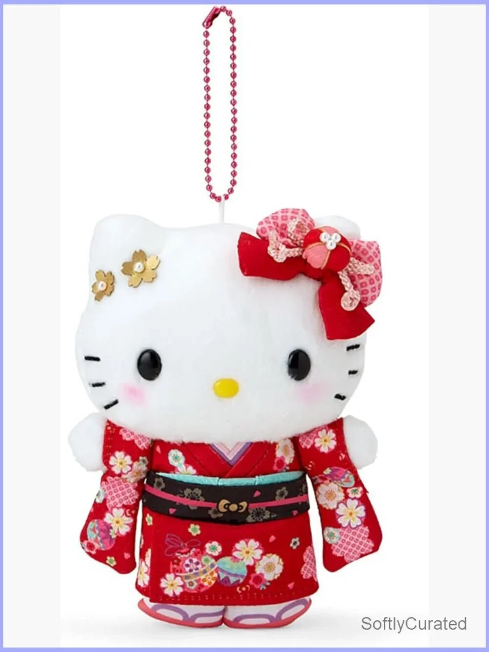 Hello Kitty Kimono Mascot Holder Keychain Plush 6.3 inches Polyester